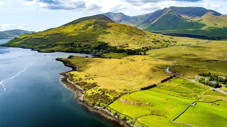 Killary Harbour or Killary Fjord, northern Connemara, west coast of Ireland
